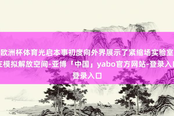 欧洲杯体育光启本事初度向外界展示了紧缩场实验室在模拟解放空间-亚博「中国」yabo官方网站-登录入口