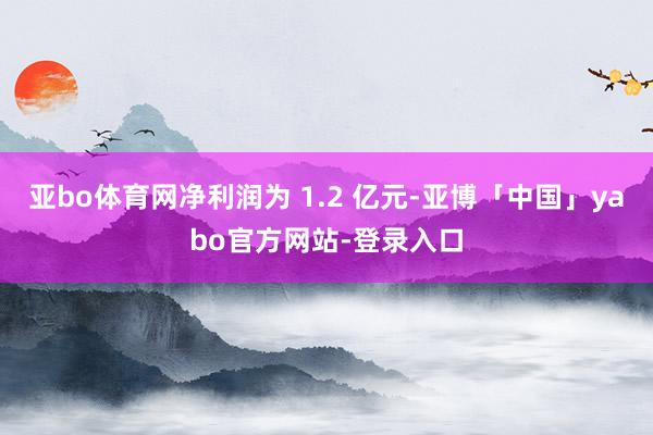 亚bo体育网净利润为 1.2 亿元-亚博「中国」yabo官方网站-登录入口
